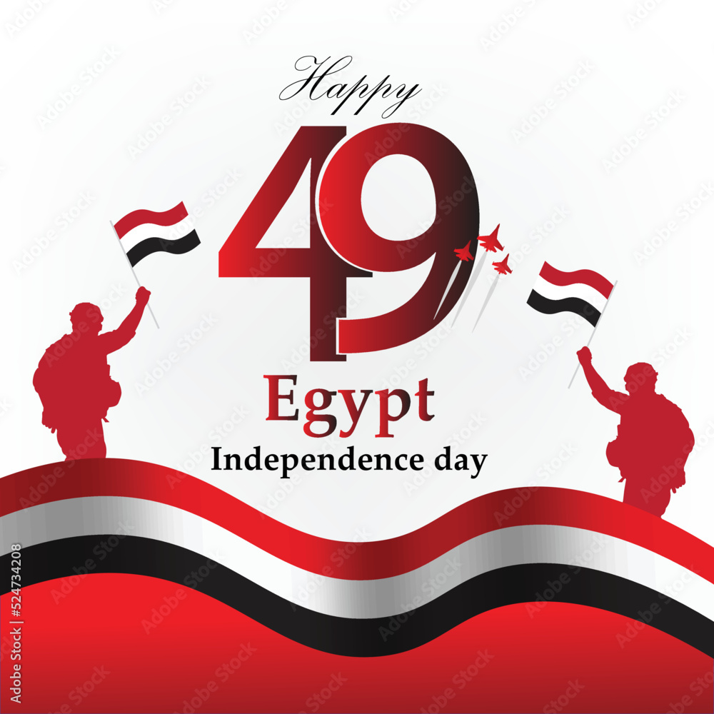 Egypt Independence Day on 6th October - obrazy, fototapety, plakaty 