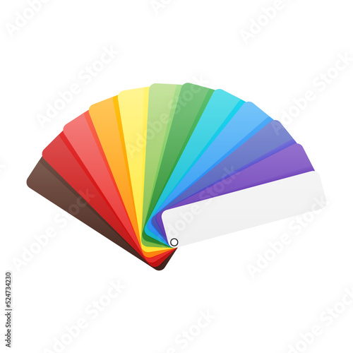 Color palette guide on a white background, isolated vector illustration