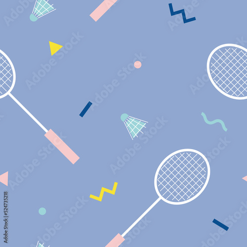 Badminton seamless pattern