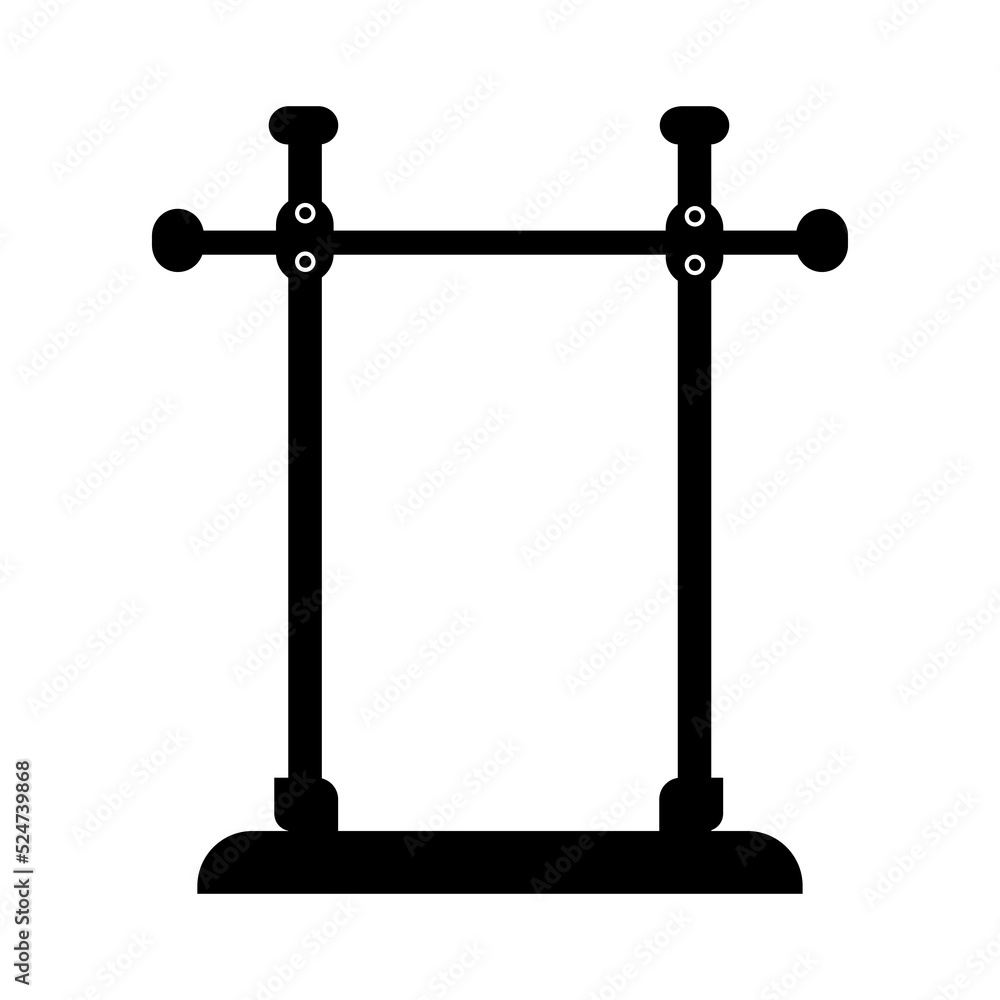 Bar gym equipment up pull icon | Black Vector illustration | Bar gym equipment up pull icon | Black Vector illustration |