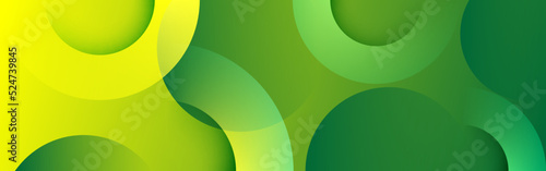 geometrical green banner abstract design background