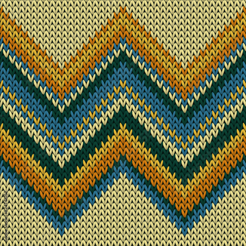 Handicraft zig zal lines knitted texture