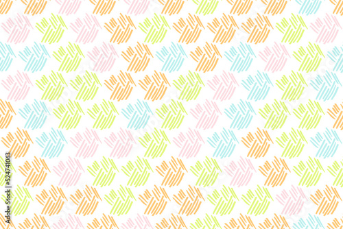 Sketch stroke scribble seamless pattern vector print design. Trendy doodle wa...