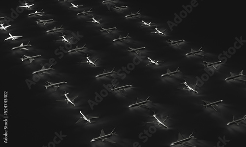 Foto airplane, planes, golden airplane, flight, aviation, 3d, 3d rendering, transport