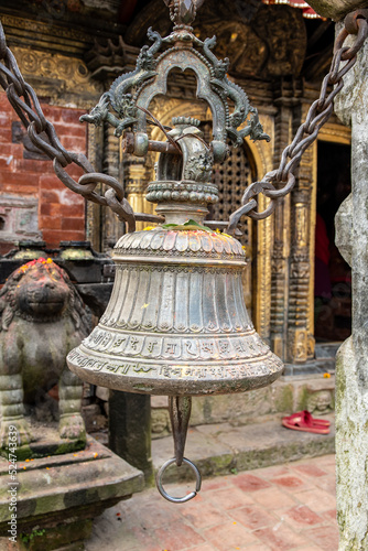 Votive in front of the entrance of the Changu Narayan temple, Kathmandu Valley, Nepal photo