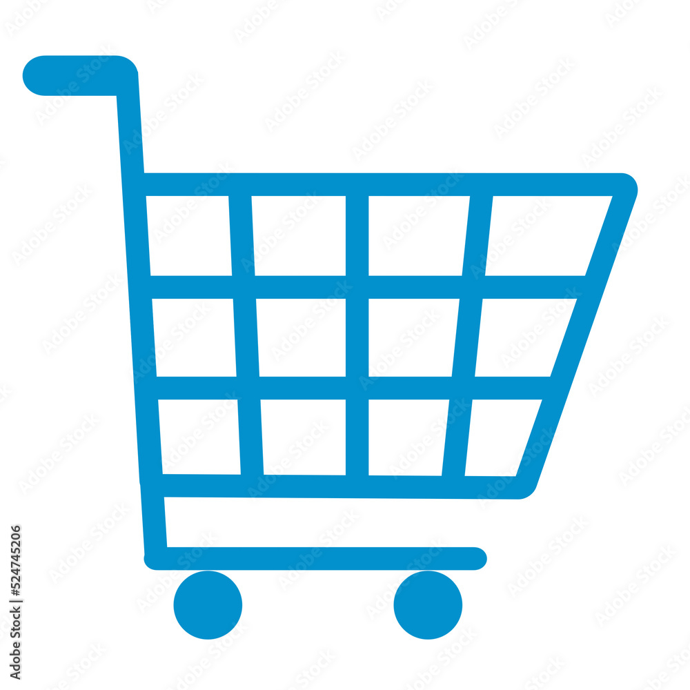 shopping cart blue shopping cart blue