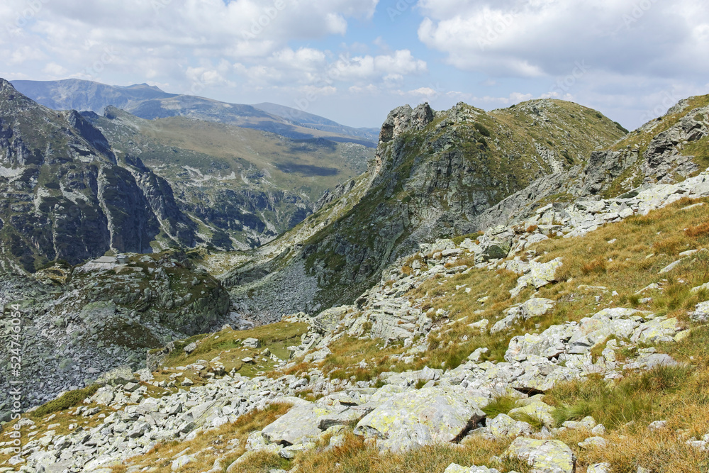 Landscape of Rila Mountain near Lovnitsa peak, Bulgaria