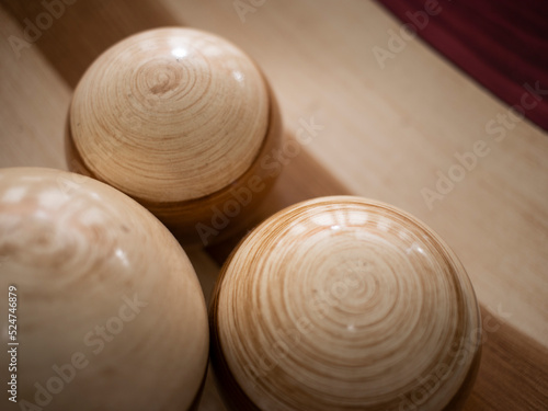 wooden bowl with shells
