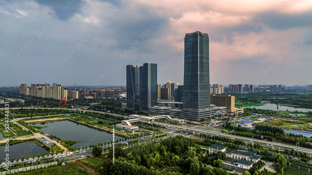 Cityscape of Changchun, China in summer