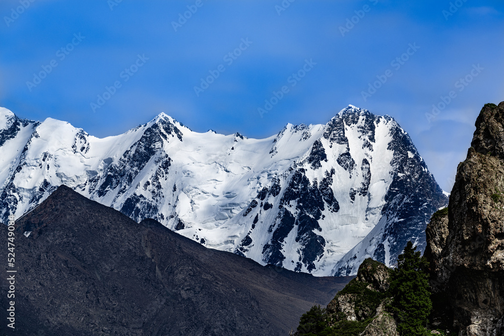 Bogda Peak Snow Mountain in summer - Tianchi Scenic Spot in Tianshan Mountains, Xinjiang, China