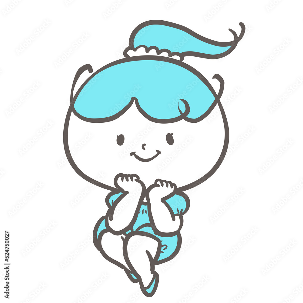 Obraz premium 《元気ポーズのこどもシリーズ》嬉しそうにかわいい女の子ポーズをとるこども２