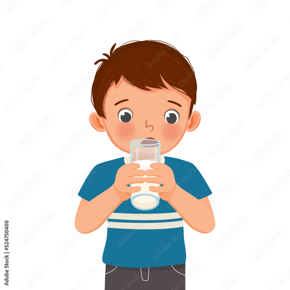 cute little boy drinking a glass of milk cute little boy drinking a glass of milk