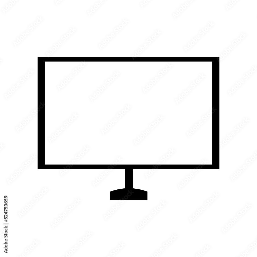 Computer monitor icon vector illustration. Computer monitor icon vector illustration.