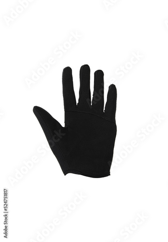 Sports glove made of leather and synthetic material. Isolate on a white background.
