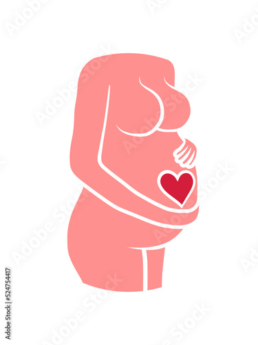Baby Herz Bauch Schwanger 