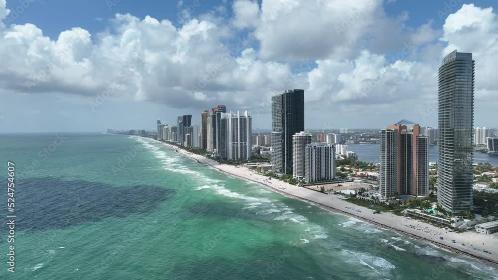 Aerial View of Sunny Isles and the Aventura Golf Course near Miami Florida Aerial View of Sunny Isles and the Aventura Golf Course near Miami Florida