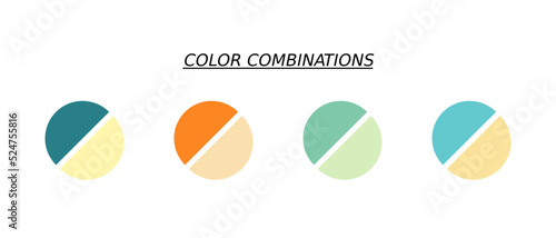 Solid color combinations palette