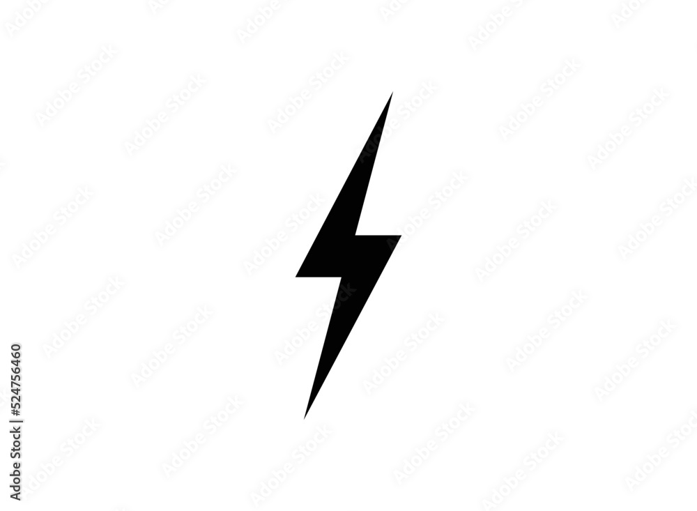 electricity power symbol or icon vector design template, high voltage electric shock danger sign illustration.