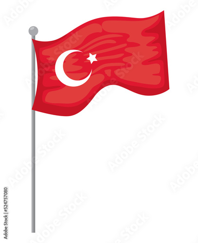 turkey flag in pole