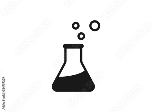 Chemistry flask icon. Science technology. flat design for chemistry, laboratory, science, biotechnology concepts.