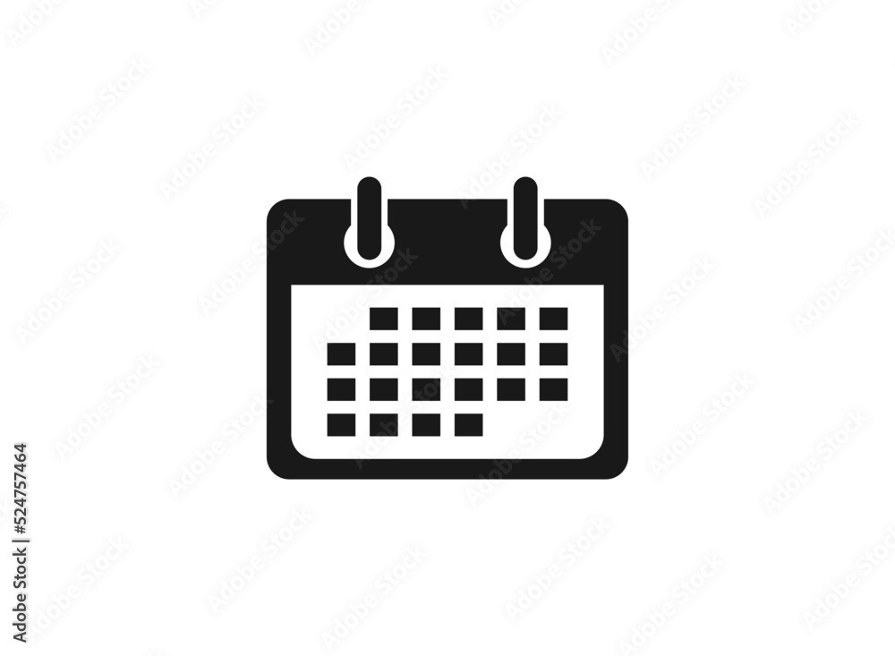 Flat calendar Icon. Calendar on the wall. Vector illustration. Flat calendar Icon. Calendar on the wall. Vector illustration.