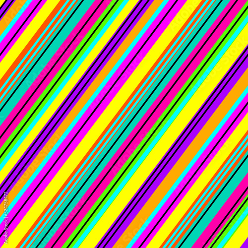 Abstract Art Seamless Colorful Stripes Background With oblique rainbow stripes Multi-colored stripes for wallpaper, wrapping paper, backdrops, posters, curtains, pillowcases, blankets, handkerchiefs.