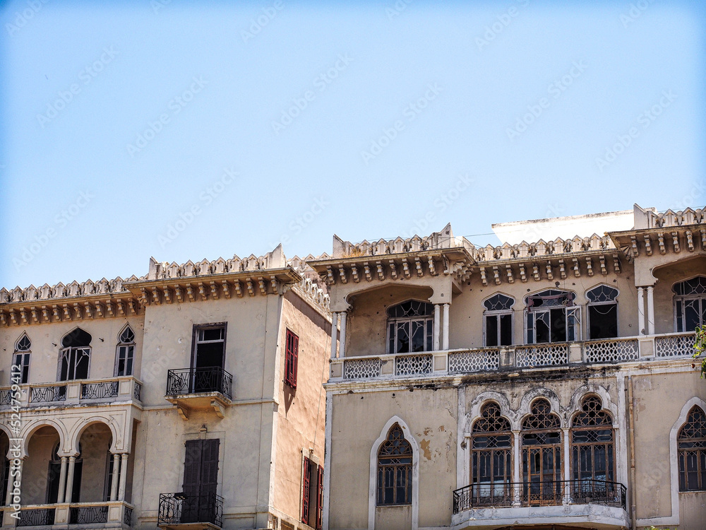 Facade of historic  building (Arabic Architecture, Tripoli - Lebanon)