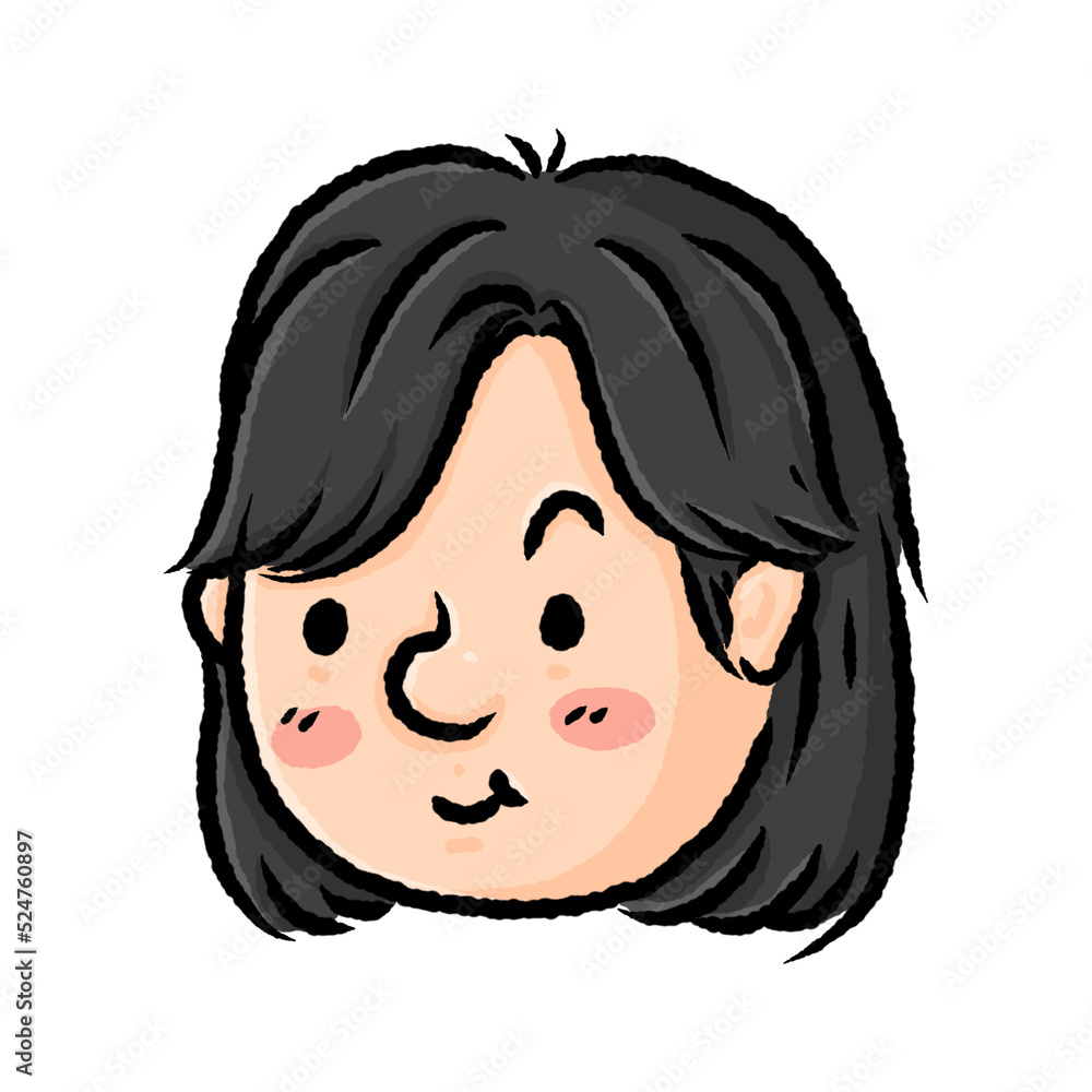 Little boys head faces avatar profile cartoon special character, with cool  hairstyle. Stock Illustration | Adobe Stock
