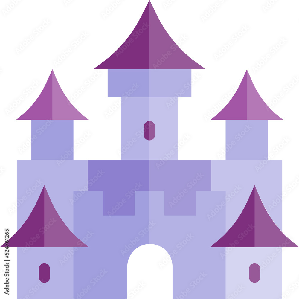 vampire castle flat icon illustration