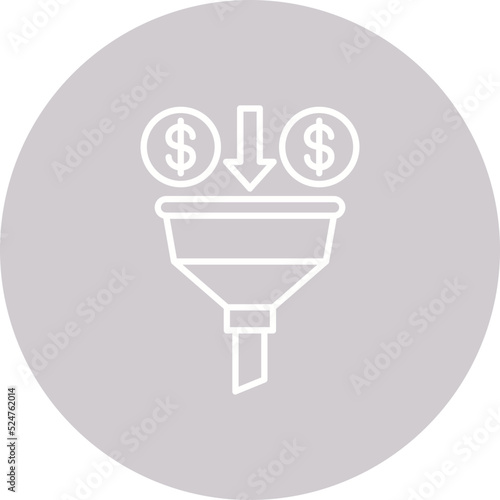 Sales Funnel Multicolor Circle Line Inverted Icon photo