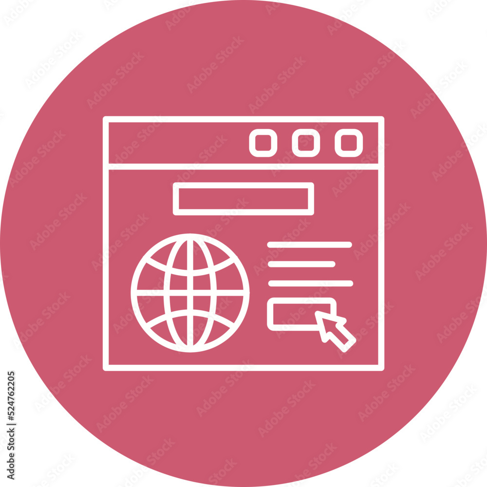 Web Browser Multicolor Circle Line Inverted Icon Web Browser Multicolor Circle Line Inverted Icon