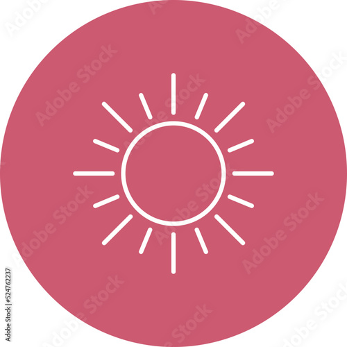 Brightness Multicolor Circle Line Inverted Icon