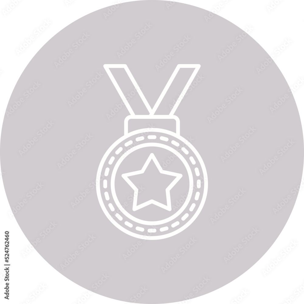 Medal Multicolor Circle Line Inverted Icon Medal Multicolor Circle Line Inverted Icon