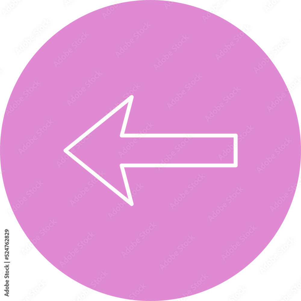 Left Multicolor Circle Line Inverted Icon Left Multicolor Circle Line Inverted Icon