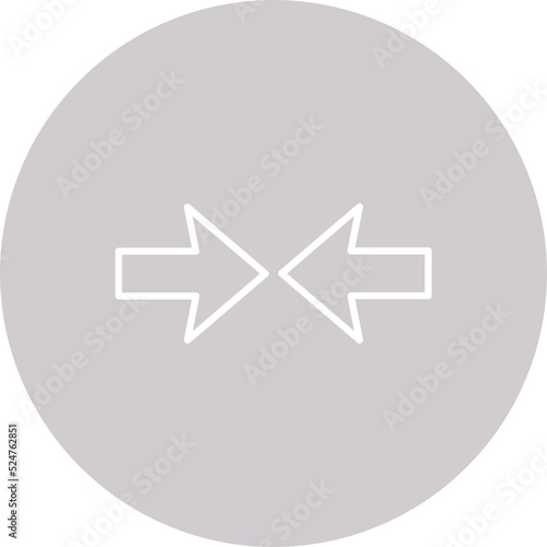 Opposite Arrows Multicolor Circle Line Inverted Icon