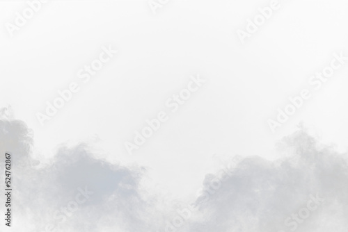 Dense Fluffy Puffs of White Smoke and Fog on transparent png Background, Abstract Smoke Clouds, Movement Blurred out of focus. Smoking blows from machine dry ice fly fluttering in Air, effect texture