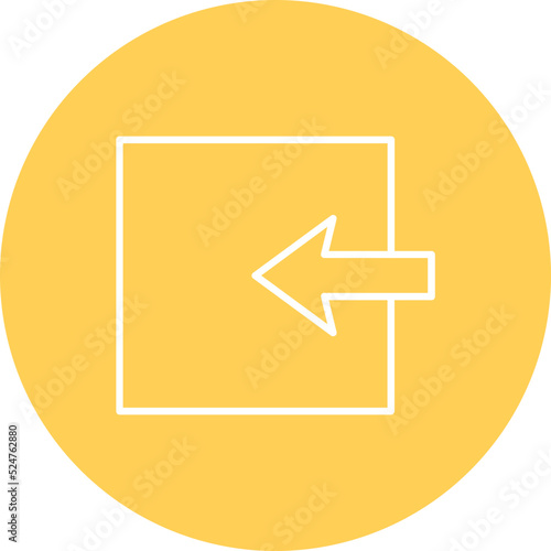 Login Multicolor Circle Line Inverted Icon