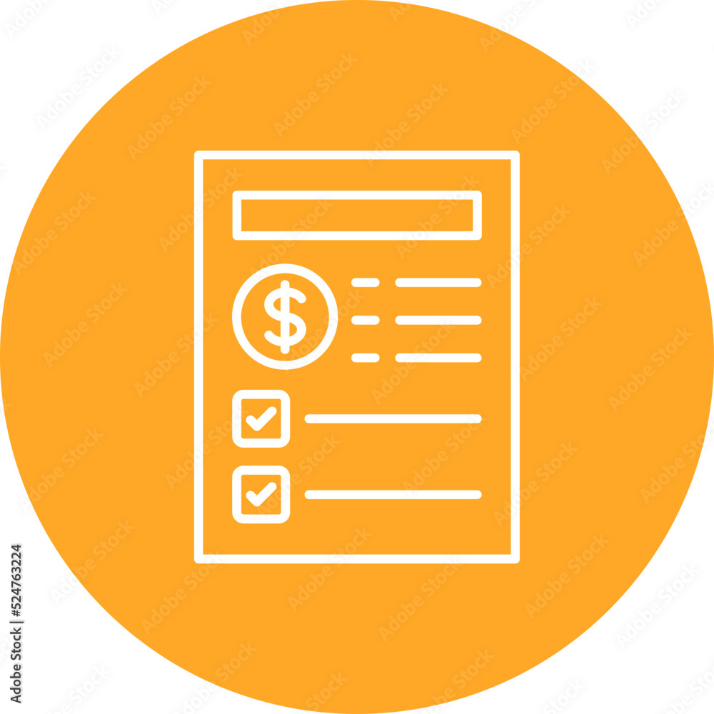 Invoice Multicolor Circle Line Inverted Icon Invoice Multicolor Circle Line Inverted Icon