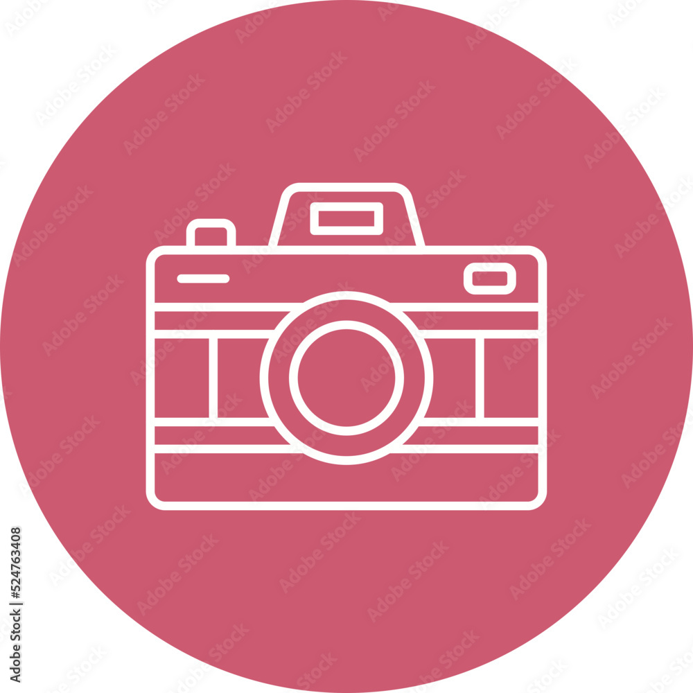 Camera Multicolor Circle Line Inverted Icon Camera Multicolor Circle Line Inverted Icon