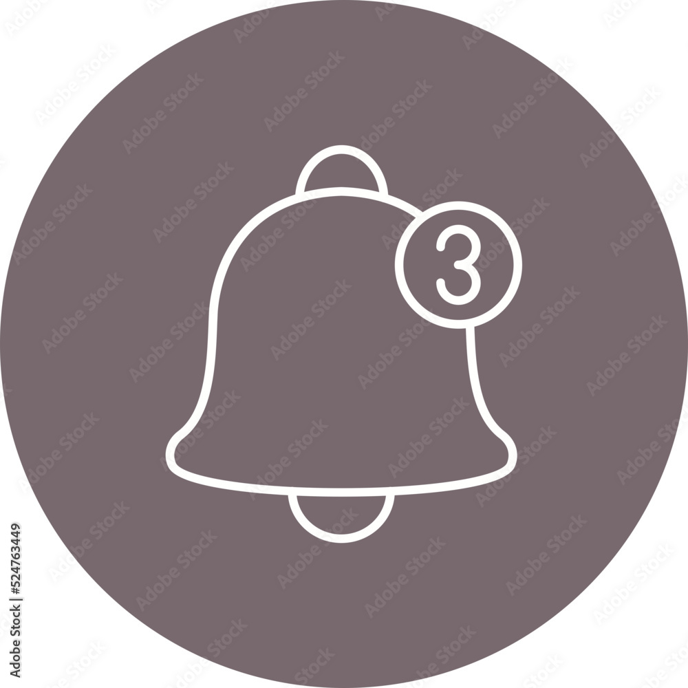 Obraz premium Notification Multicolor Circle Line Inverted Icon