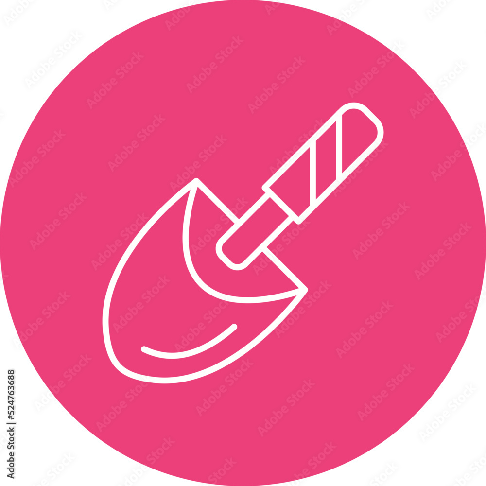 Trowel Multicolor Circle Line Inverted Icon Trowel Multicolor Circle Line Inverted Icon