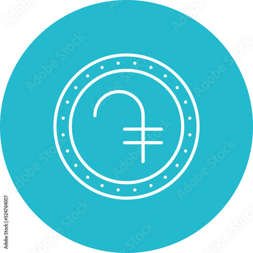 Dram Multicolor Circle Line Inverted Icon