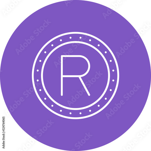 Rand Multicolor Circle Line Inverted Icon