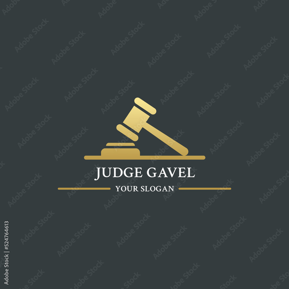 Judge Gavel Logo Vector Premium Or Judge Hammer Logo Vector Premium