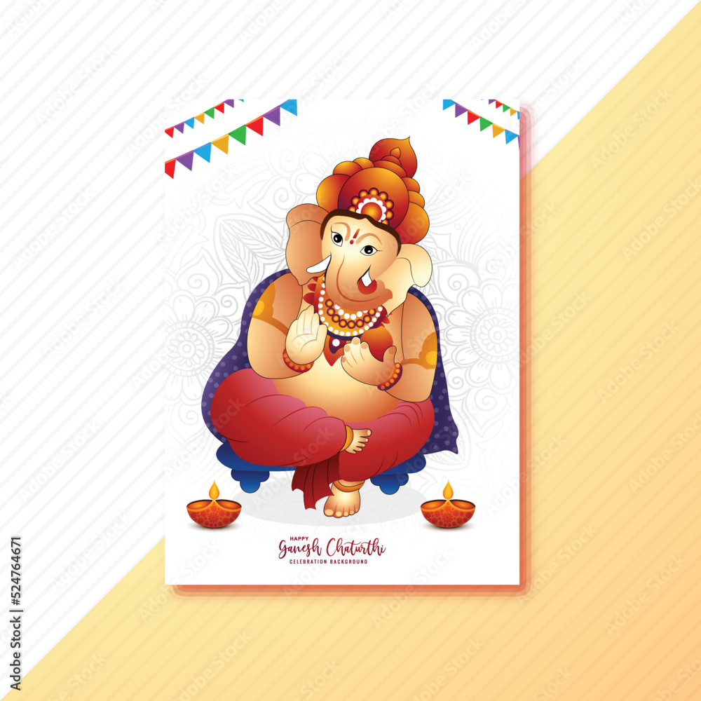 Lord ganesha brochure festival of ganesh chaturthi card design Lord ganesha brochure festival of ganesh chaturthi card design