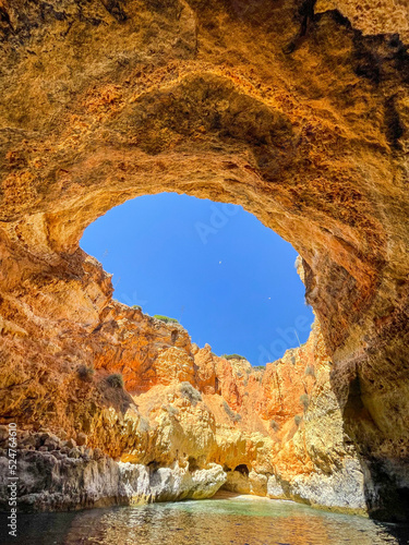 Paradise cave in Algarve Portugal. Benagil cave.