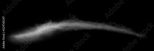 White clouds on black background.