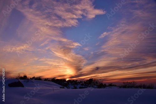 Sunset scenery in Tateyama alpine  Japan