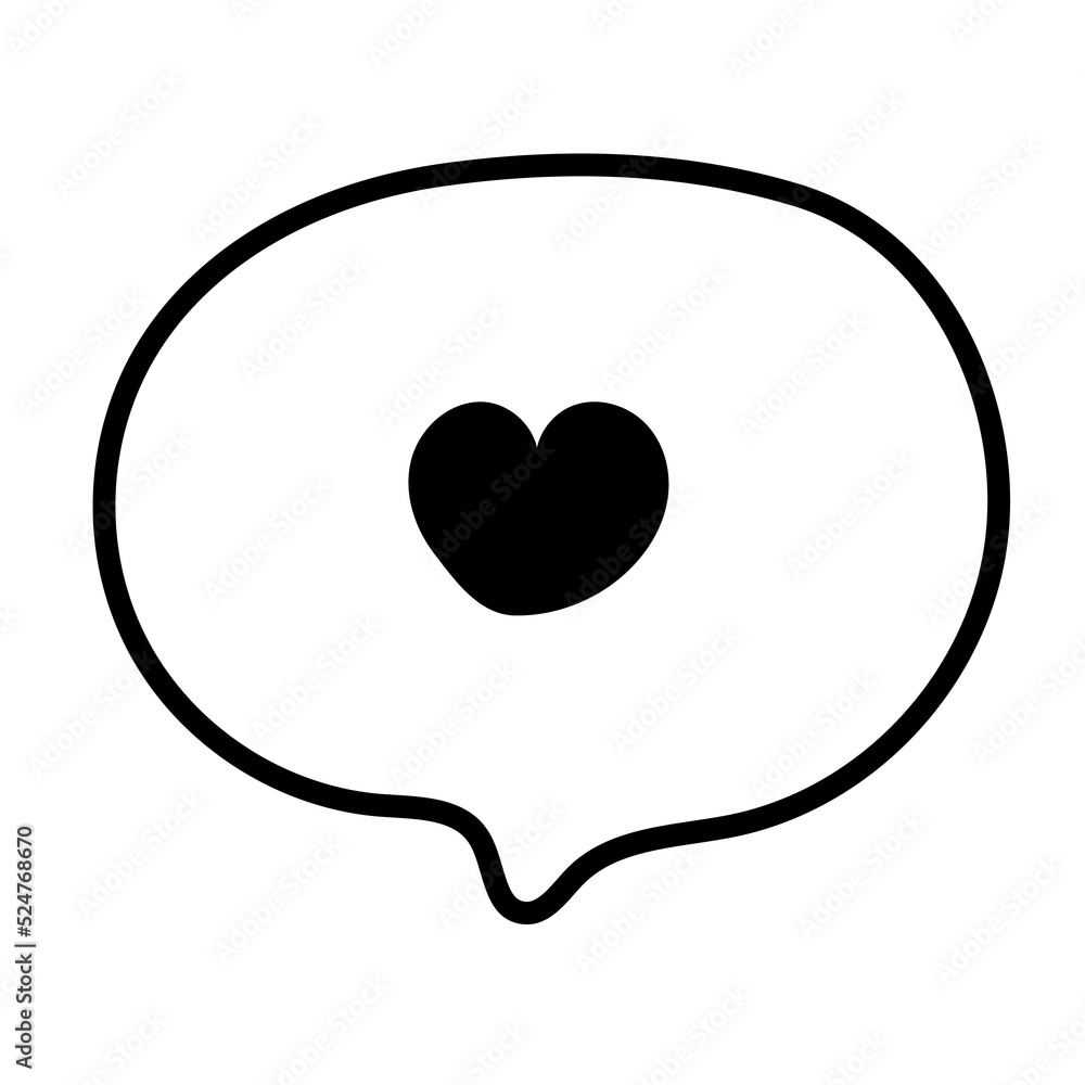 heart speech bubble heart speech bubble