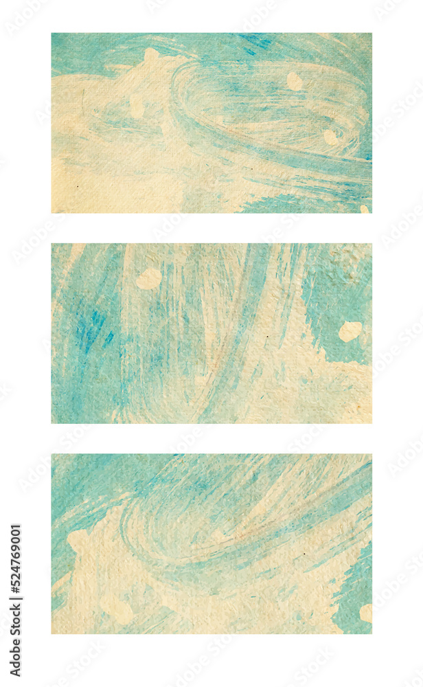 Watercolor splashing on the paper in A4 size invitation card background template collection